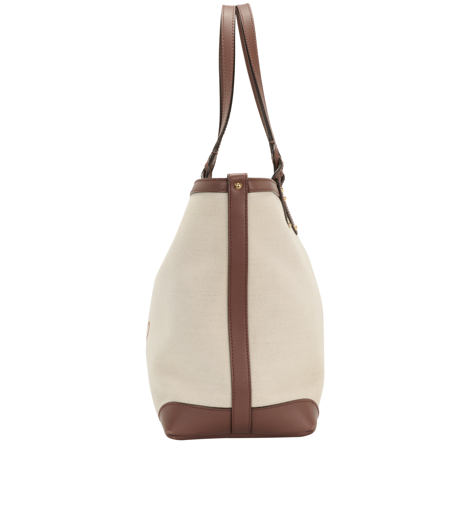 Craft Tote, &pound;495, Handbags, Brown/Cream, Canvas, Bottom view